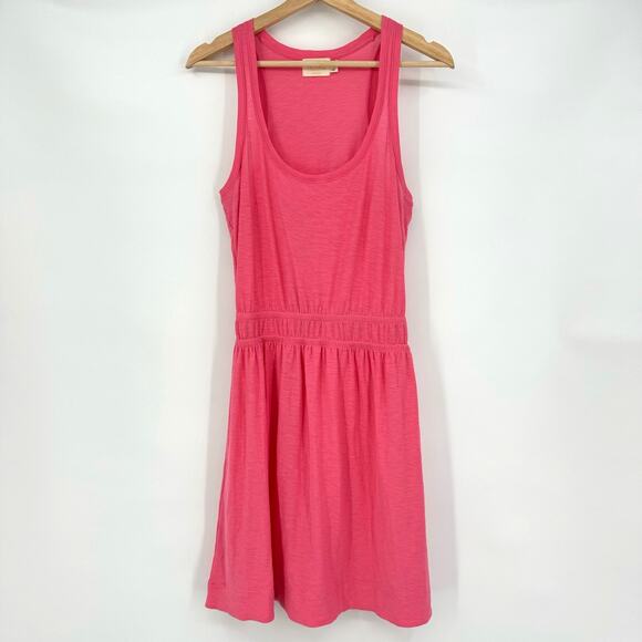Nation LTD | Pima Cotton Tank Dress in Flamingo Pink S - Picture 3 of 11